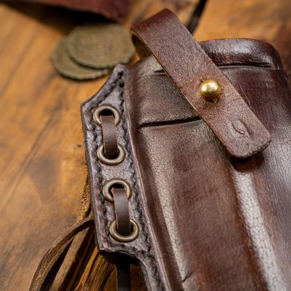 Pirate Combat Knife and Matching Leather Scabbard Combo - Image 4