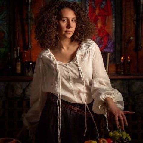 Versatile Pirate Shirt | Lightweight Cotton Drawstring Garment - Image 6