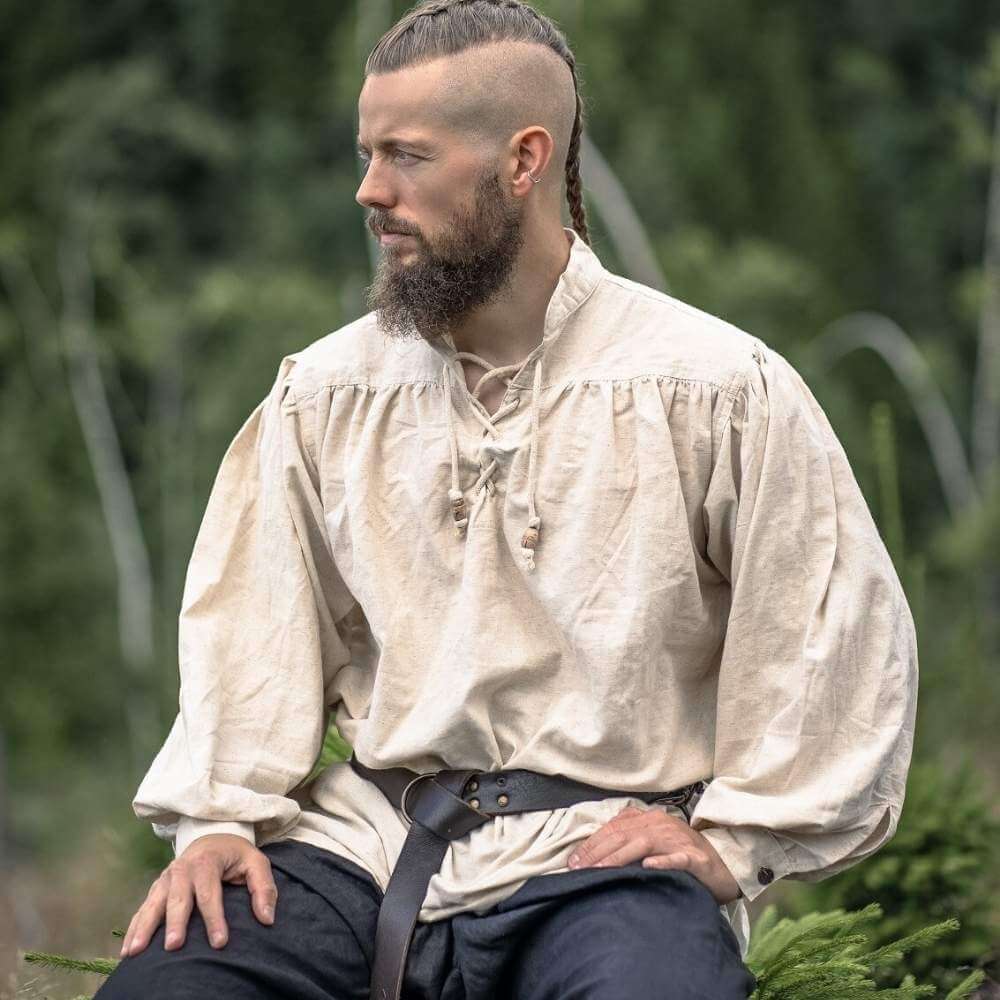 Pirate Shirt | Lace-up | Natural White - Image 6