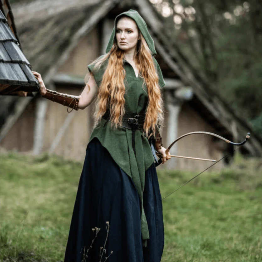 Hooded Green Tunic for Women | Belt Included - Image 6