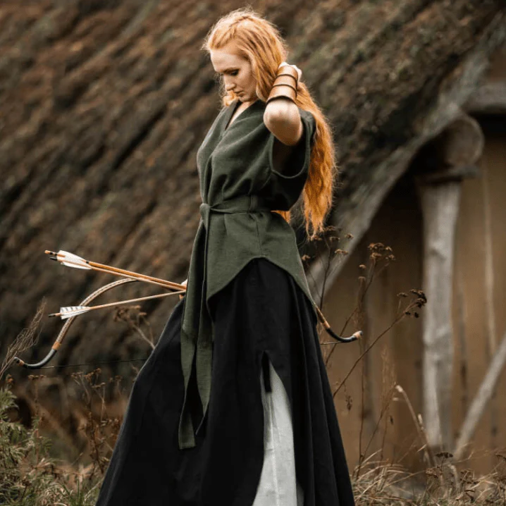 Hooded Green Tunic for Women | Belt Included - Image 7