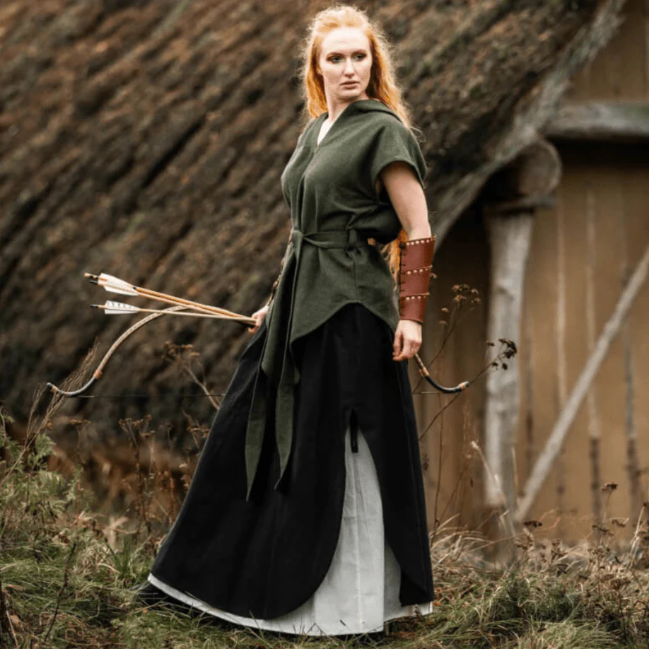 Hooded Green Tunic for Women | Belt Included - Image 9